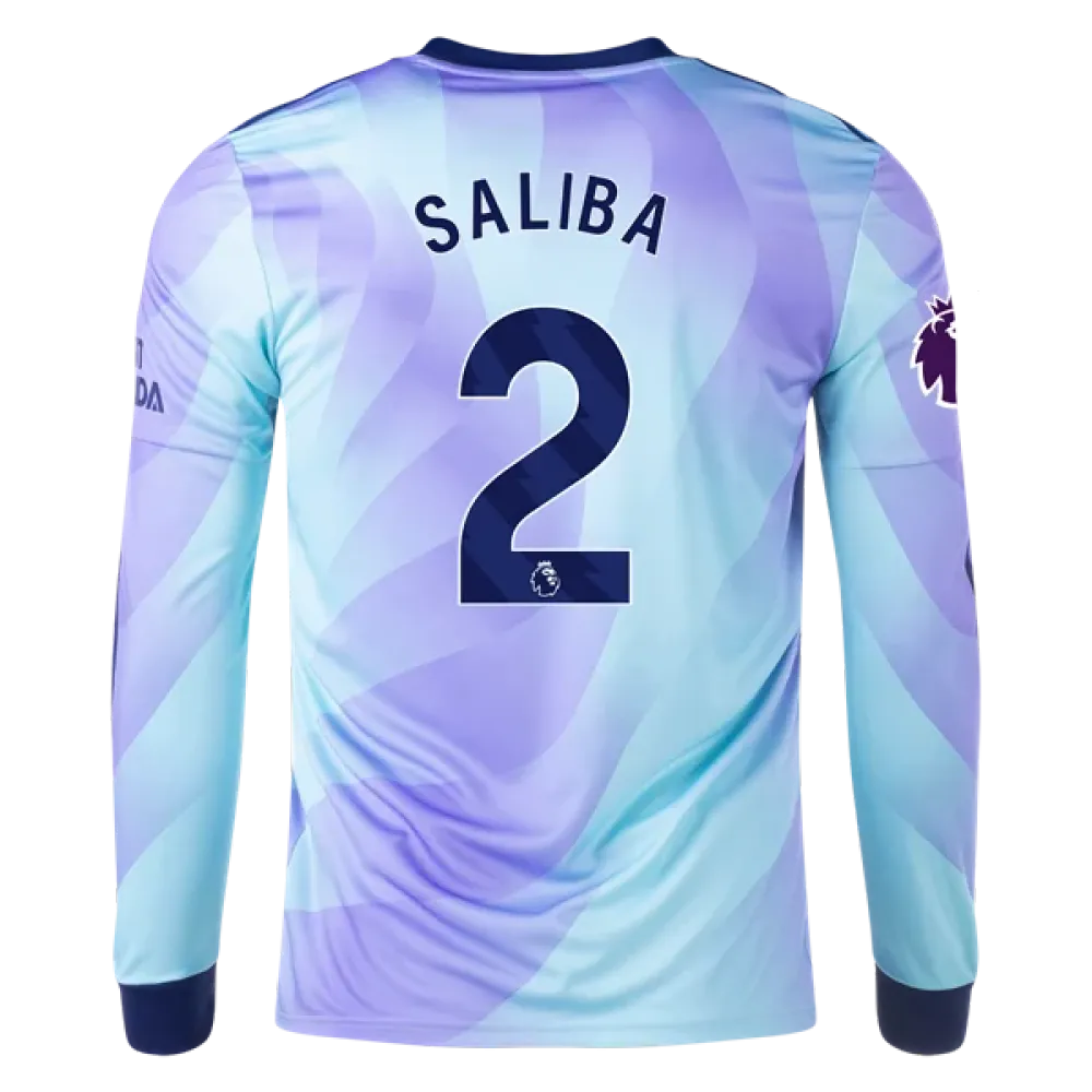 William Saliba Arsenal 24/25 Long Sleeve Third Jersey