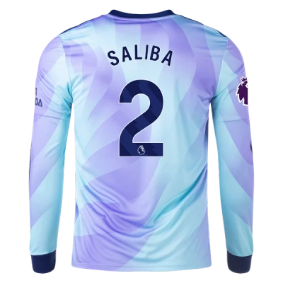 William Saliba Arsenal 24/25 Long Sleeve Third Jersey 01