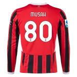 Yunus Musah AC Milan 24/25 Player Long Sleeve Home Jersey