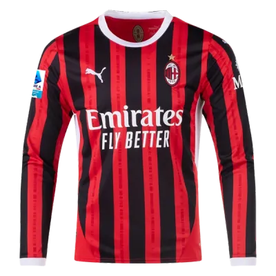 Yunus Musah AC Milan 24/25 Replica Long Sleeve Home Jersey 02