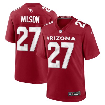 Men's Arizona Cardinals Divaad Wilson  Cardinal Team Game Jersey 01