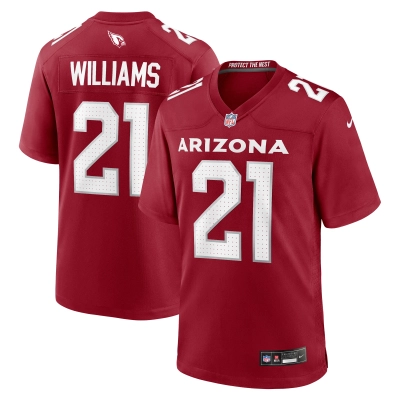 Men's Arizona Cardinals Garrett Williams Cardinal Game Jersey 01