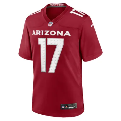 Men's Arizona Cardinals Kaden Davis Cardinal Team Game Jersey 02