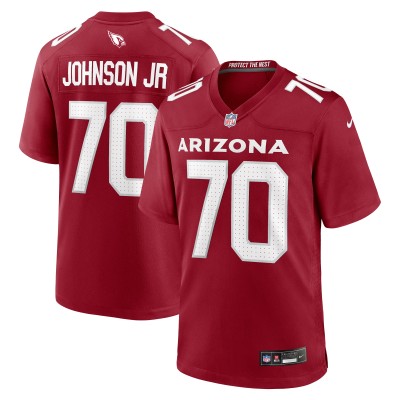 Men's Arizona Cardinals Paris Johnson Jr. Cardinal 2023 NFL Draft First Round Pick Game Jersey 01