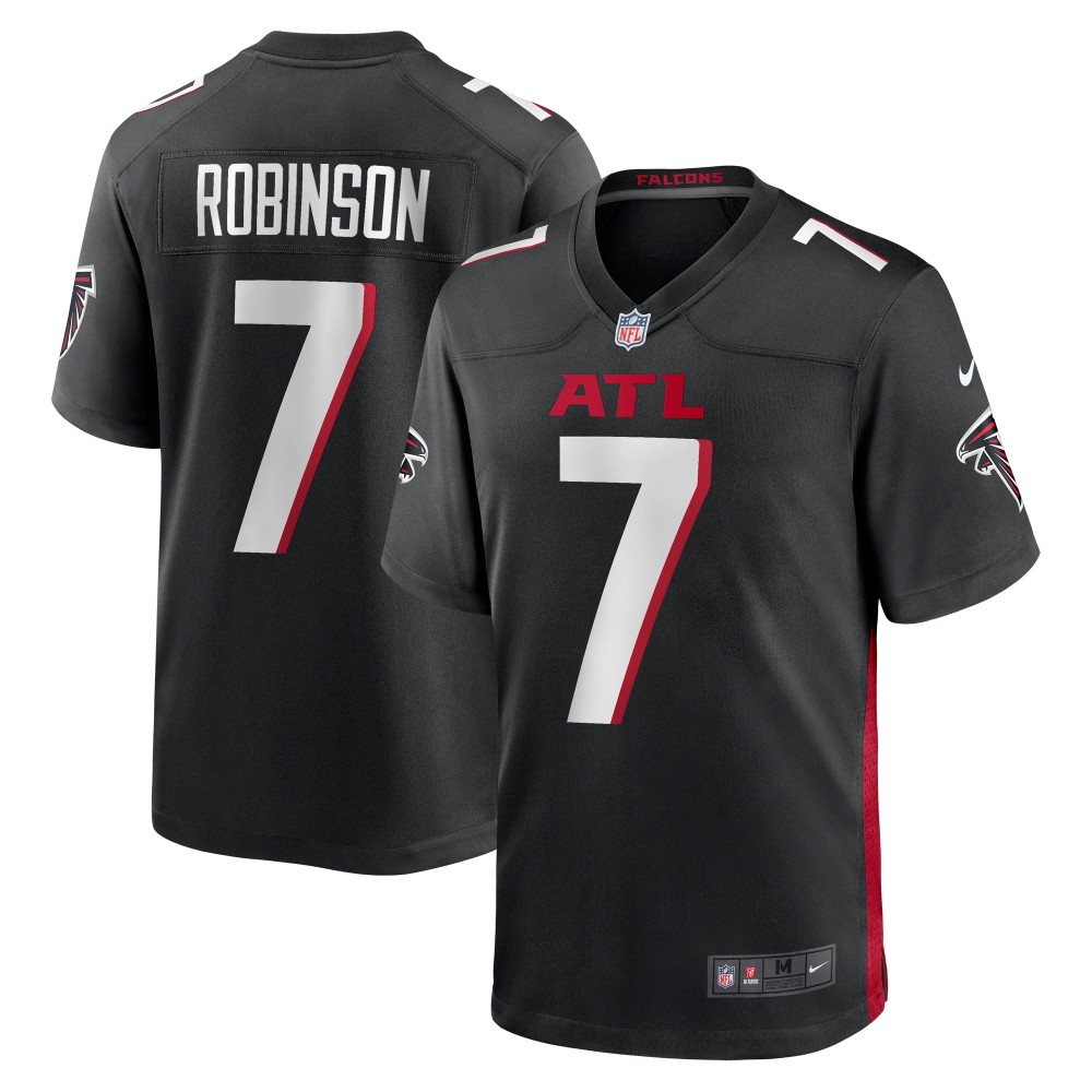 Men's Atlanta Falcons Bijan Robinson Black 2023 NFL Draft First Round Pick Game Jersey