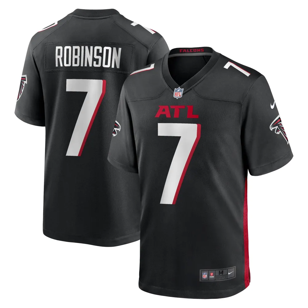 Men's Atlanta Falcons Bijan Robinson Black 2023 NFL Draft First Round Pick Game Jersey