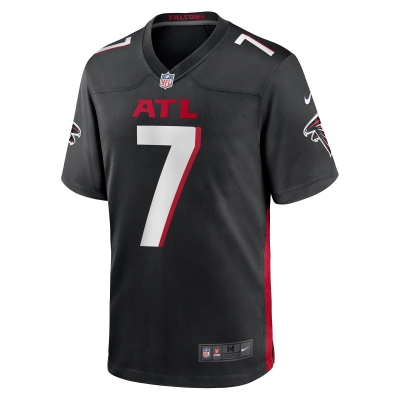 Men's Atlanta Falcons Bijan Robinson Black 2023 NFL Draft First Round Pick Game Jersey 02