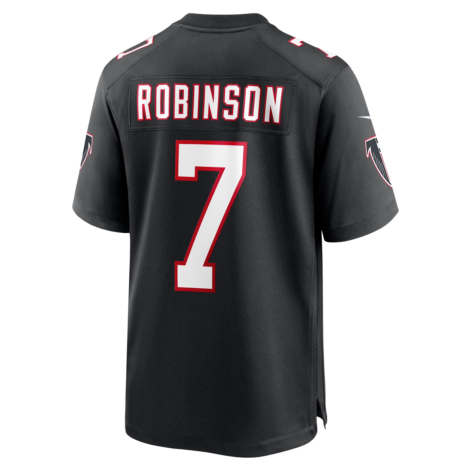 Men's Atlanta Falcons Bijan Robinson Black 2023 NFL Draft First Round Pick Throwback Game Jersey