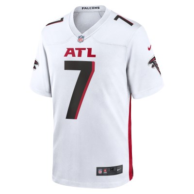 Men's Atlanta Falcons Bijan Robinson White 2023 NFL Draft First Round Pick Game Jersey 02