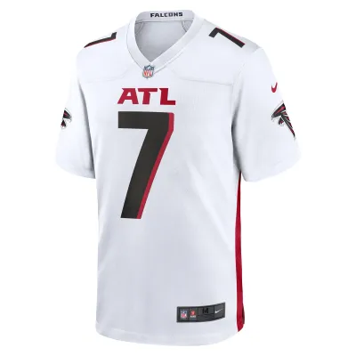 Men's Atlanta Falcons Bijan Robinson White 2023 NFL Draft First Round Pick Game Jersey 02
