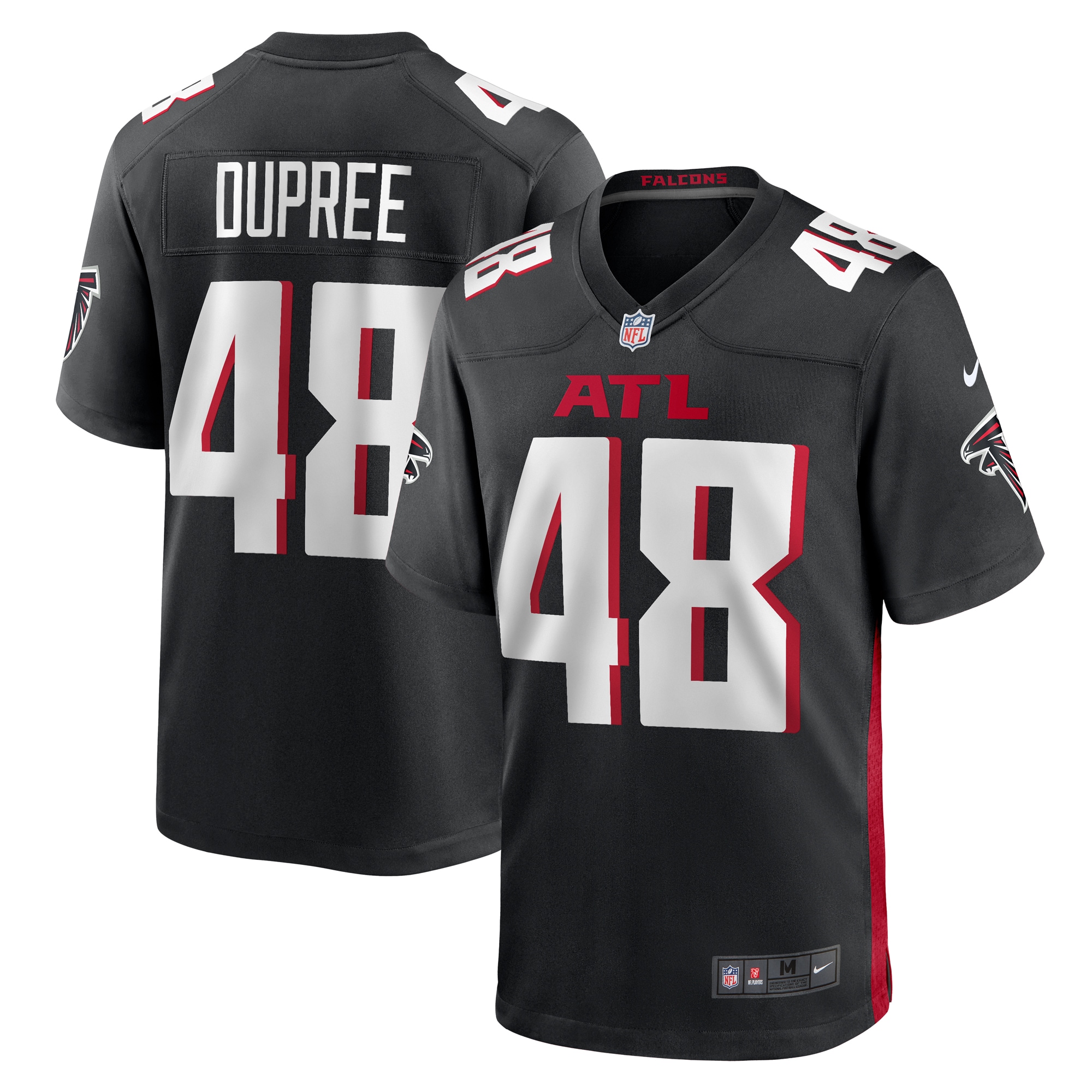 Men's Atlanta Falcons Bud Dupree Black Game Player Jersey