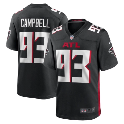 Men's Atlanta Falcons Calais Campbell Black Game Player Jersey 01