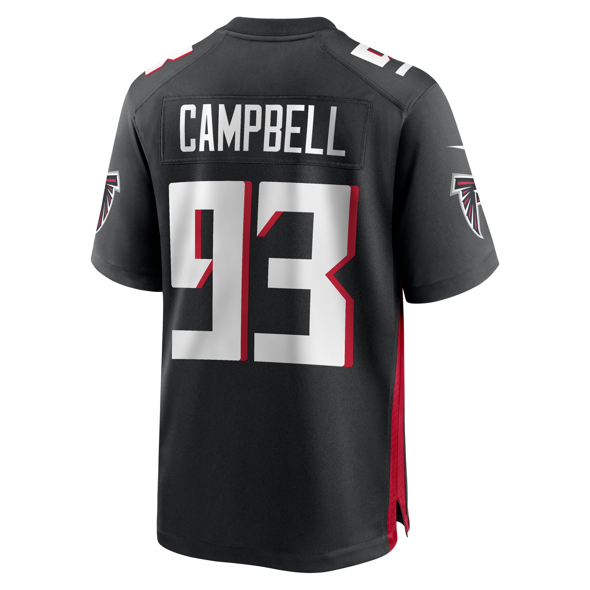 Men's Atlanta Falcons Calais Campbell Black Game Player Jersey