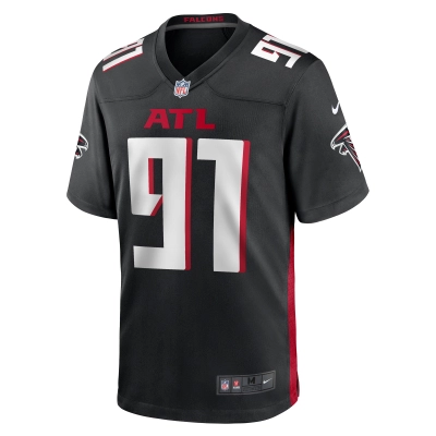 Men's Atlanta Falcons Demone Harris Black Game Jersey 02