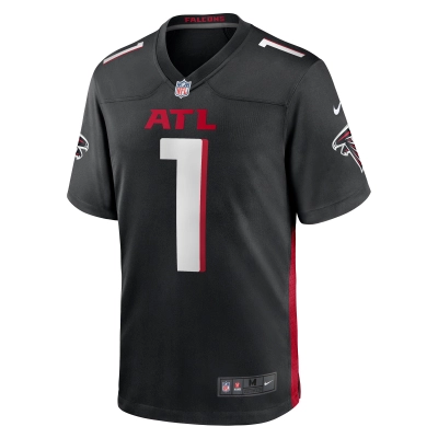 Men's Atlanta Falcons Jeff Okudah Black Game Player Jersey 02