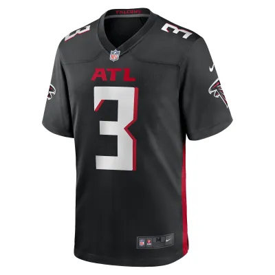 Men's Atlanta Falcons Jessie Bates III Black Game Player Jersey 02