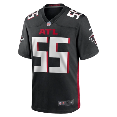 Men's Atlanta Falcons Kaden Elliss Black Game Player Jersey 02