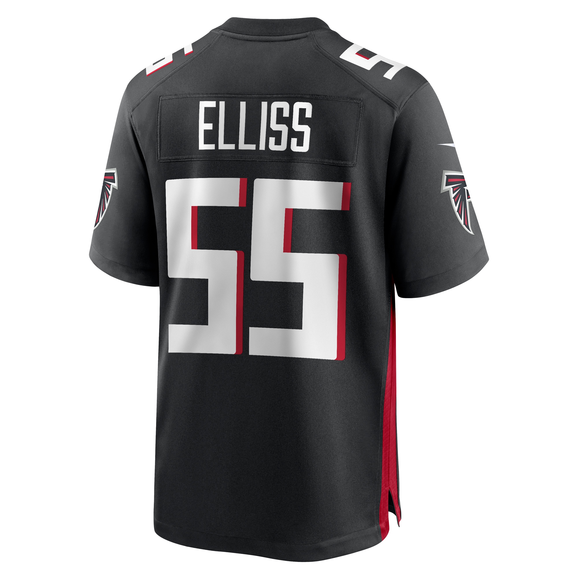 Men's Atlanta Falcons Kaden Elliss Black Game Player Jersey