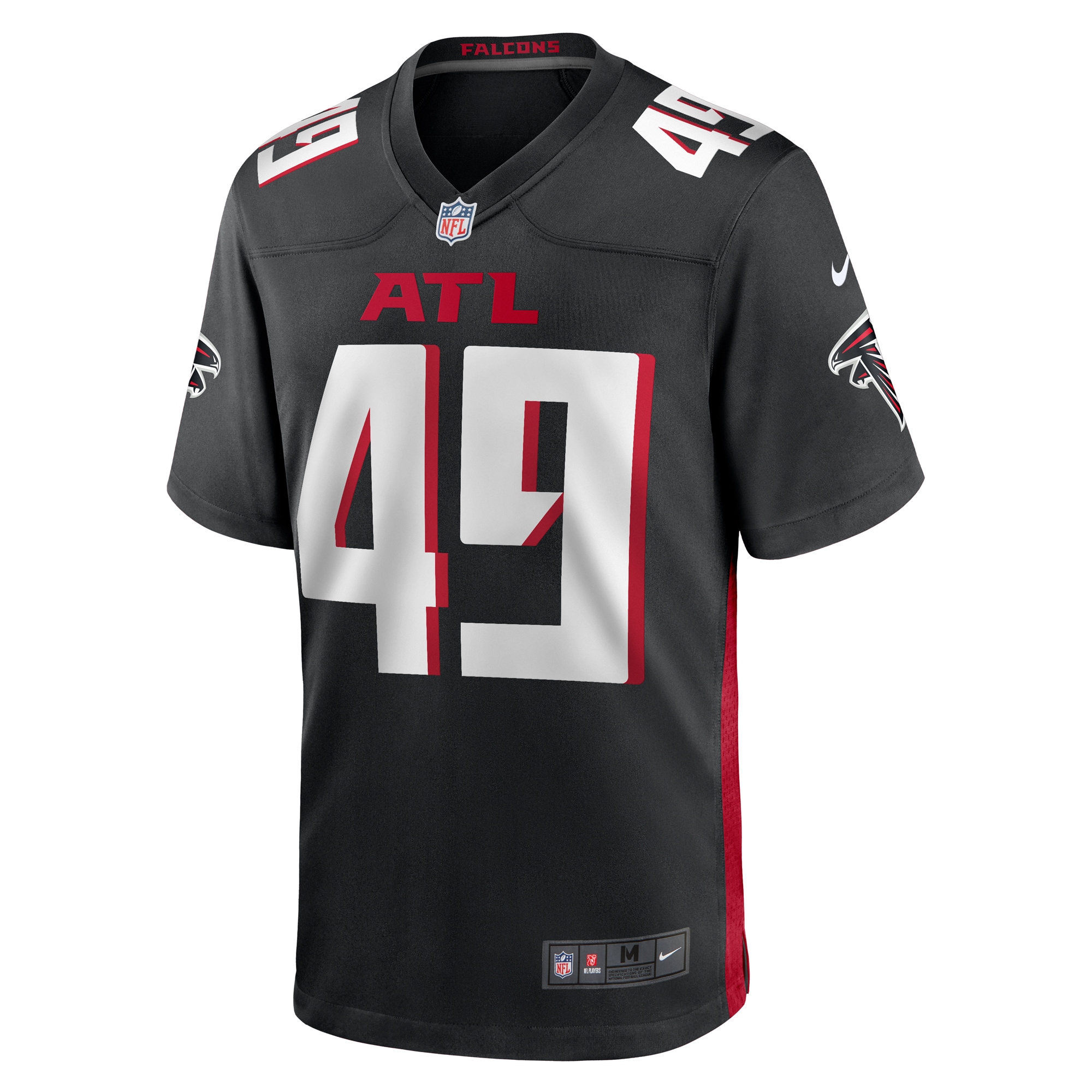 Men's Atlanta Falcons Liam McCullough Black Team Game Jersey