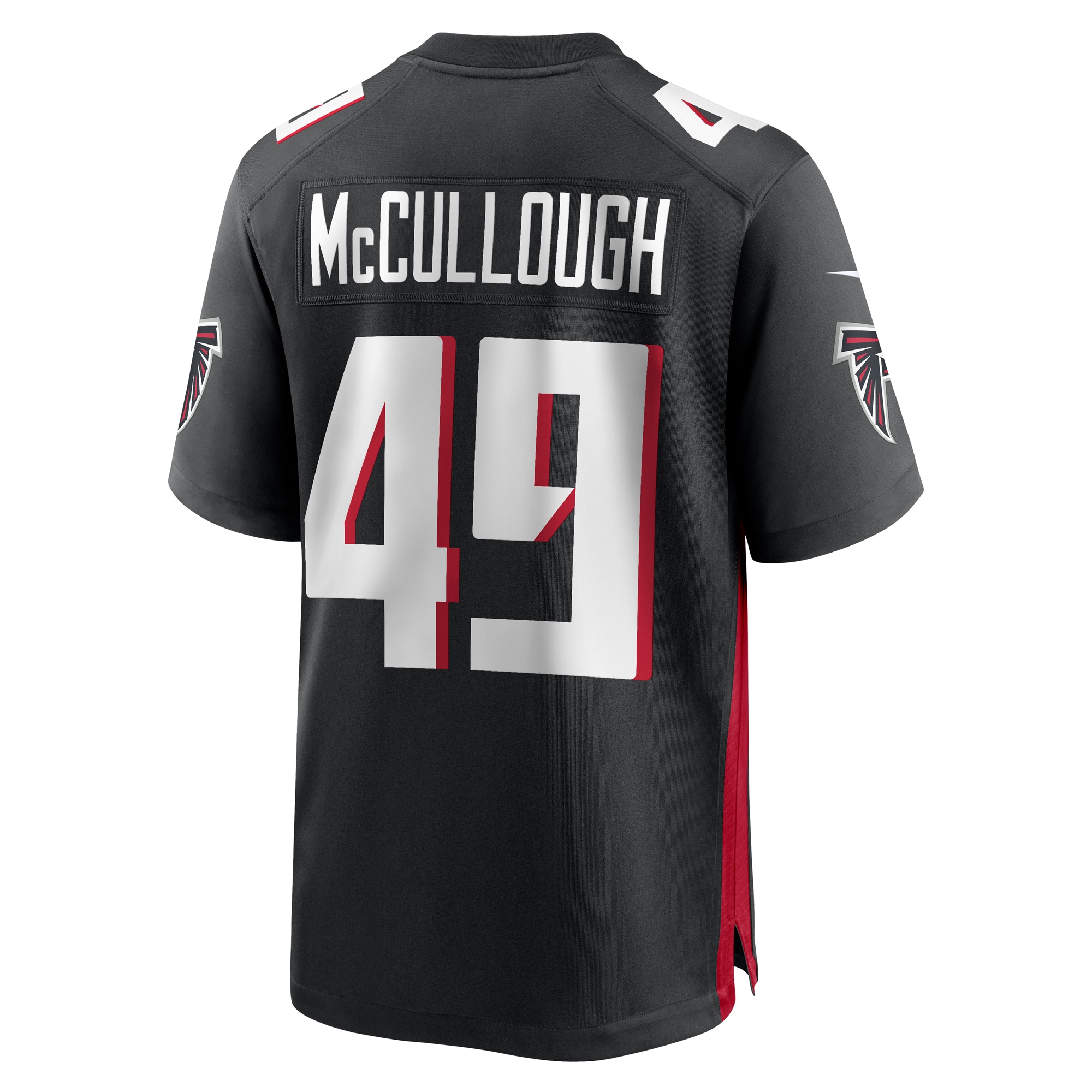 Men's Atlanta Falcons Liam McCullough Black Team Game Jersey