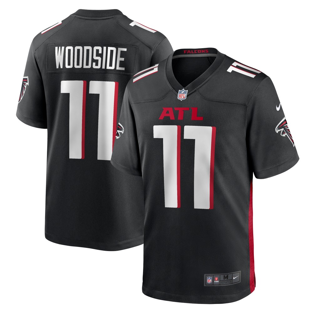 Men's Atlanta Falcons Logan Woodside Black Team Game Jersey