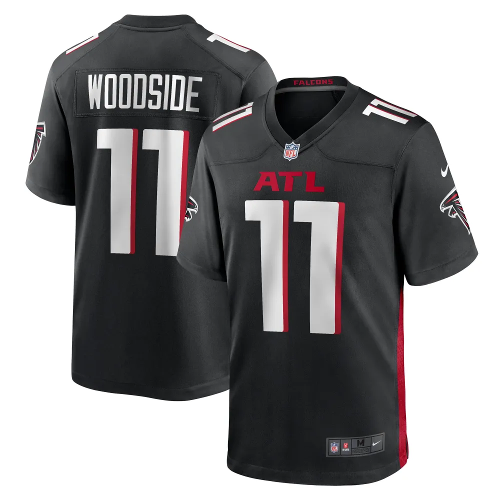 Men's Atlanta Falcons Logan Woodside Black Team Game Jersey