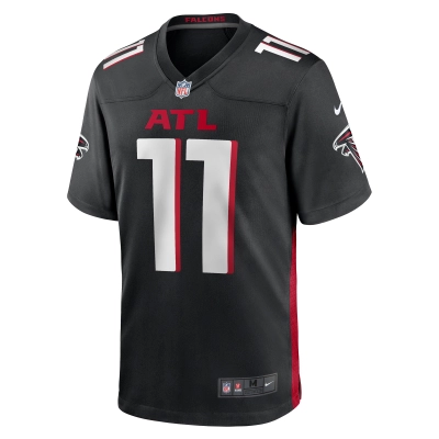 Men's Atlanta Falcons Logan Woodside Black Team Game Jersey 02
