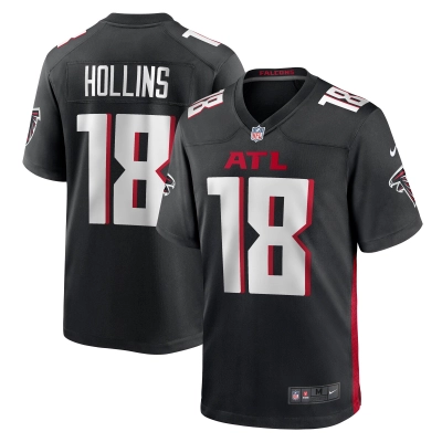 Men's Atlanta Falcons Mack Hollins Black Game Player Jersey 01