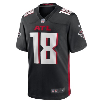 Men's Atlanta Falcons Mack Hollins Black Game Player Jersey 02