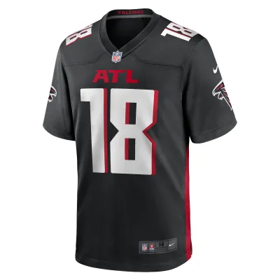Men's Atlanta Falcons Mack Hollins Black Game Player Jersey 02