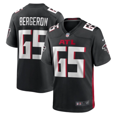 Men's Atlanta Falcons Matthew Bergeron Black Team Game Jersey 01