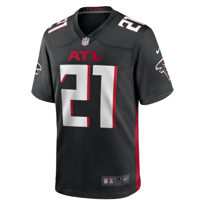 Men's Atlanta Falcons Mike Hughes Black Game Player Jersey 02