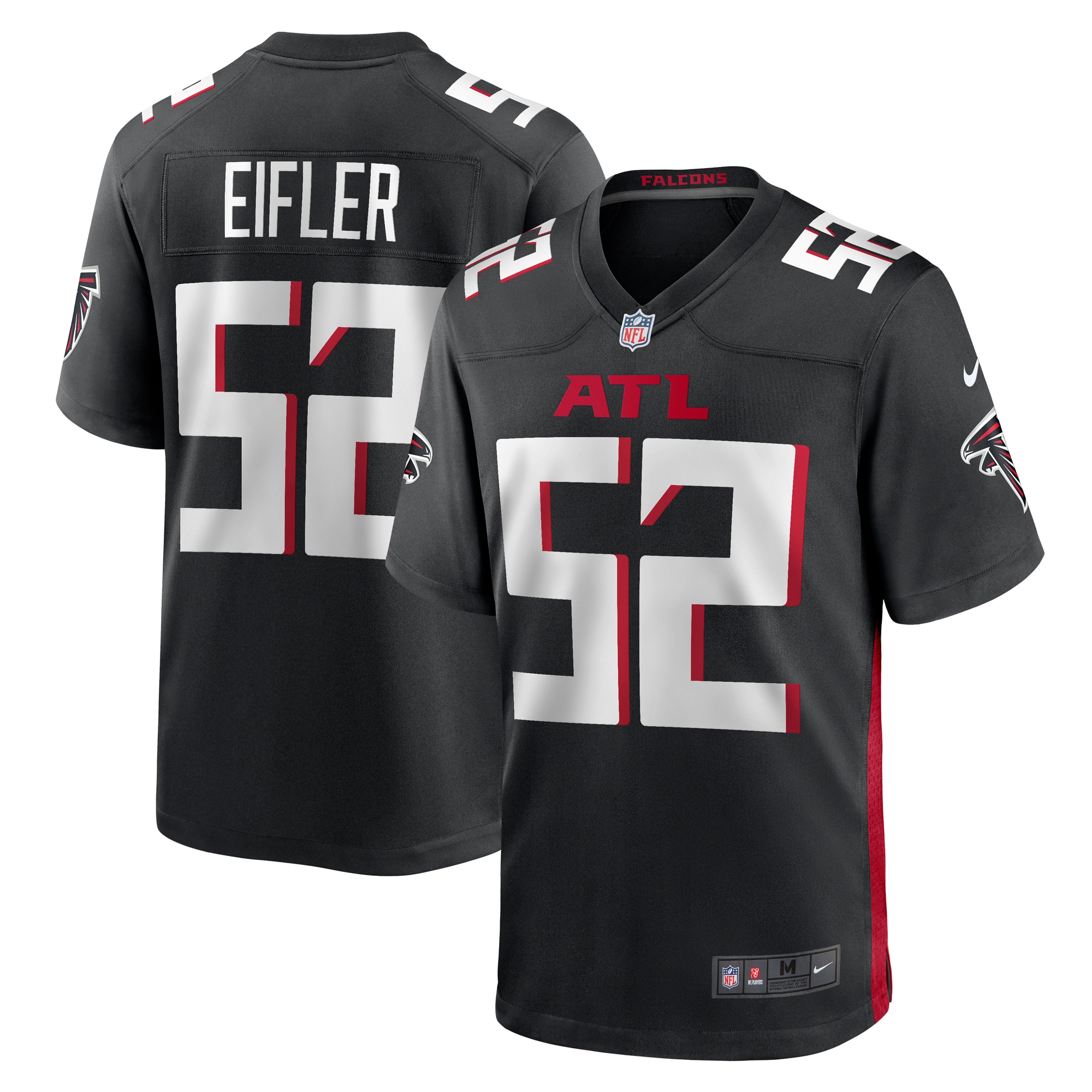Men's Atlanta Falcons Milo Eifler Black Game Jersey