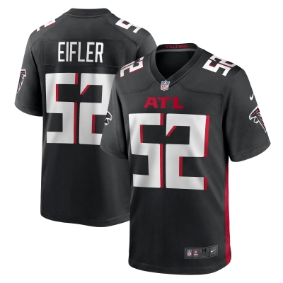 Men's Atlanta Falcons Milo Eifler Black Game Jersey 01