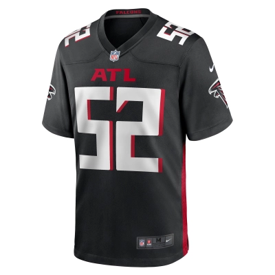 Men's Atlanta Falcons Milo Eifler Black Game Jersey 02