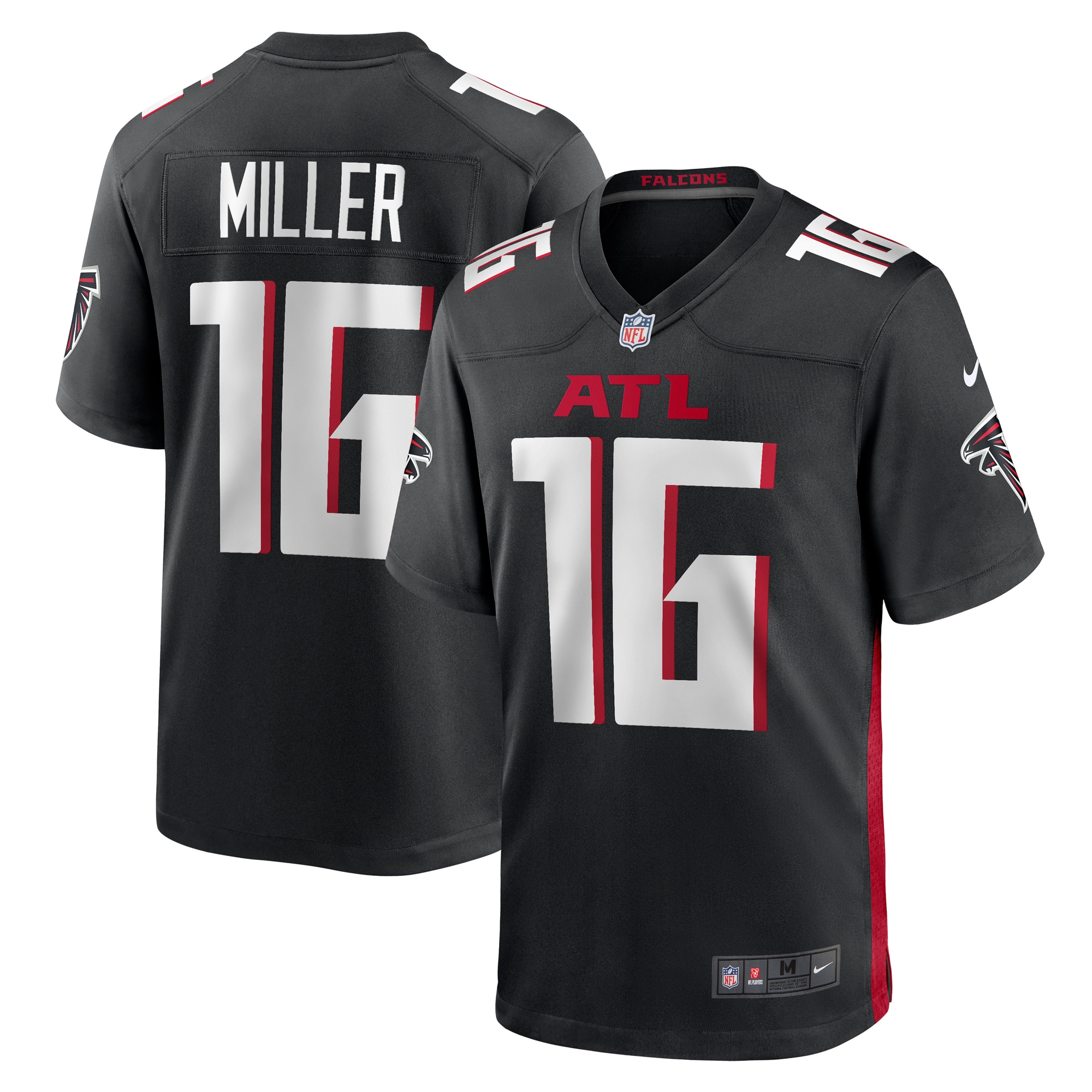 Men's Atlanta Falcons Scotty Miller Black Game Player Jersey