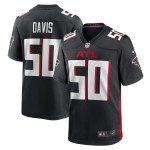 Men's Atlanta Falcons Tae Davis Black Team Game Jersey