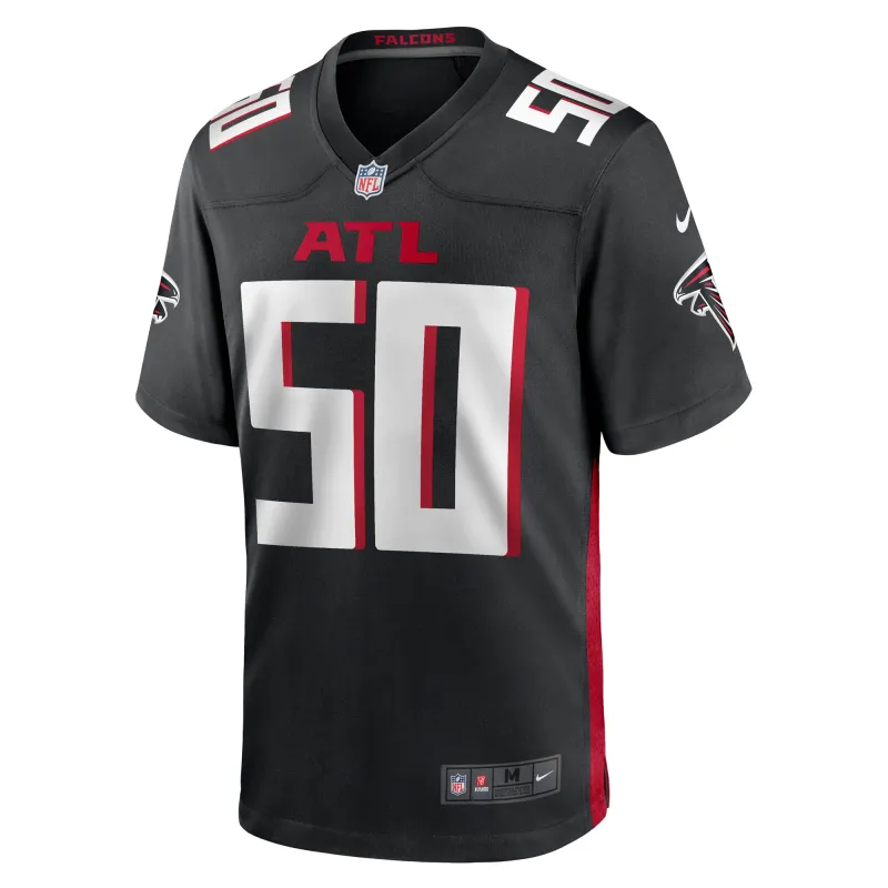 Men's Atlanta Falcons Tae Davis Black Team Game Jersey