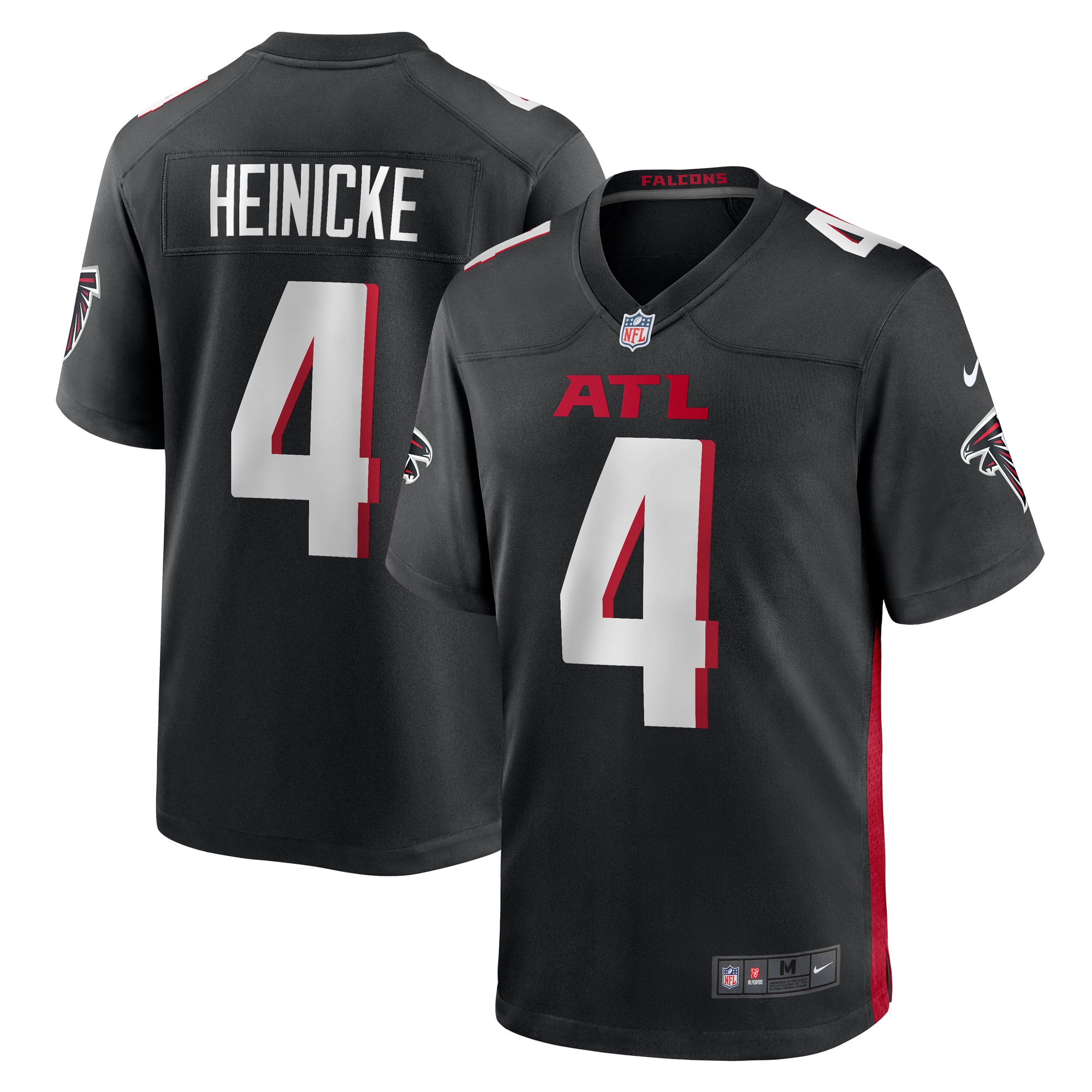 Men's Atlanta Falcons Taylor Heinicke Black Game Player Jersey