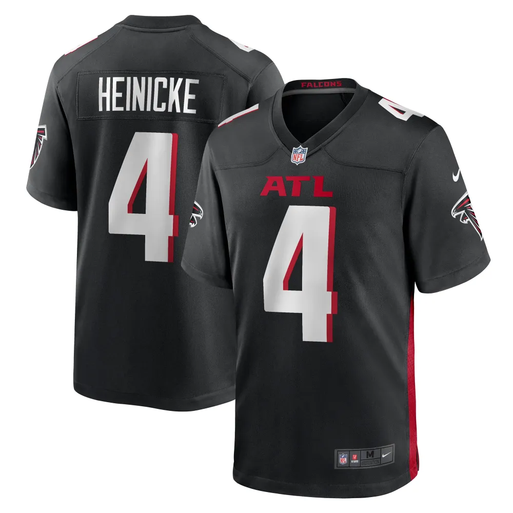 Men's Atlanta Falcons Taylor Heinicke Black Game Player Jersey