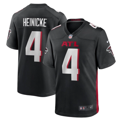 Men's Atlanta Falcons Taylor Heinicke Black Game Player Jersey 01