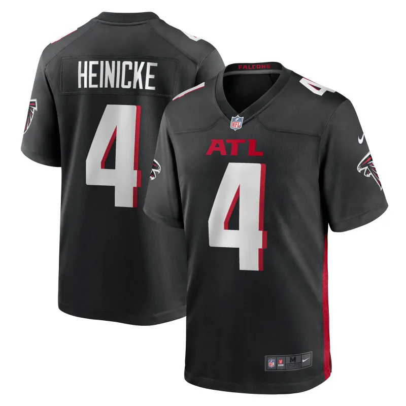Men's Atlanta Falcons Taylor Heinicke Black Game Player Jersey