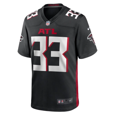 Men's Atlanta Falcons Tre Flowers Black Team Game Jersey 02