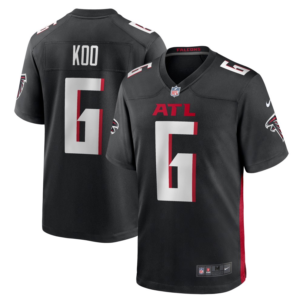 Men's Atlanta Falcons Younghoe Koo Black Team Game Jersey