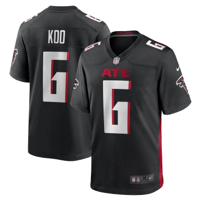 Men's Atlanta Falcons Younghoe Koo Black Team Game Jersey 01