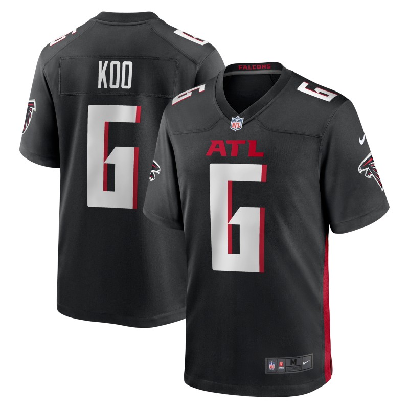 Men's Atlanta Falcons Younghoe Koo Black Team Game Jersey