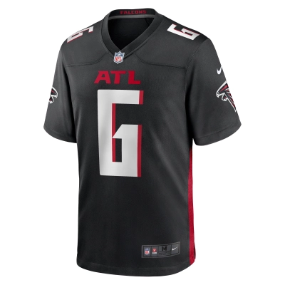 Men's Atlanta Falcons Younghoe Koo Black Team Game Jersey 02