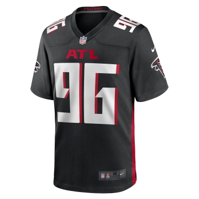 Men's Atlanta Falcons Zach Harrison Black Team Game Jersey 02