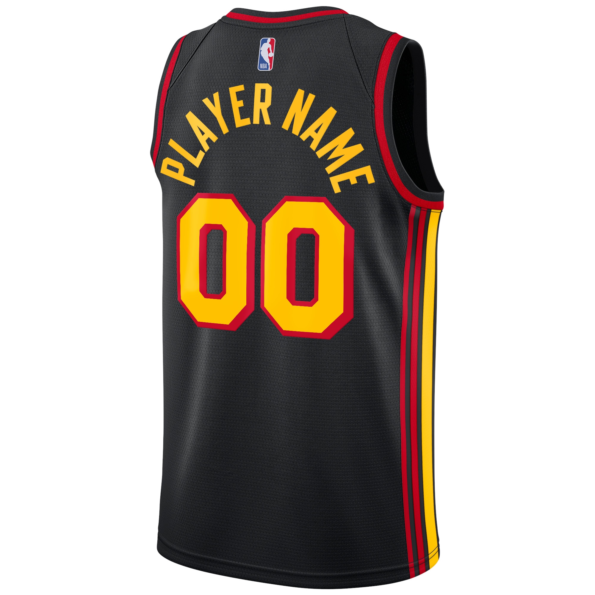 Men's Atlanta Hawks Black Swingman Custom Jersey - Statement Edition