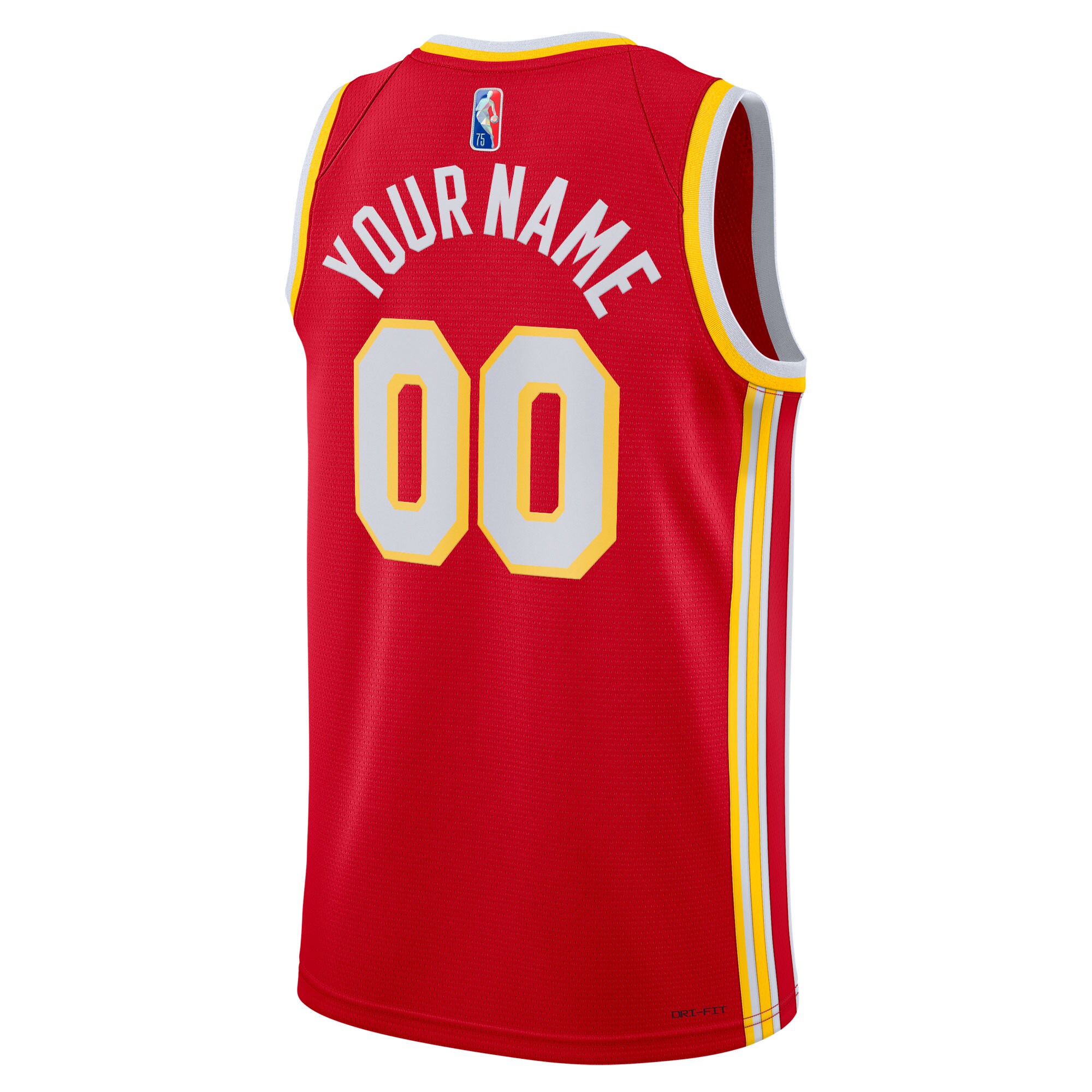 Men's Atlanta Hawks Red 2021/22 Diamond Swingman Custom Jersey - Icon Edition